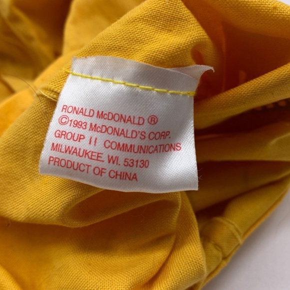 Ronald McDonald cloth hand puppet vinyl/plastic head vintage 1993 12" - Picture 9 of 9